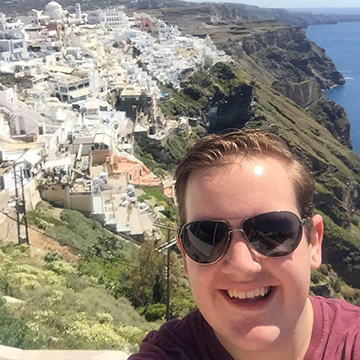 Steven Hays in Santorini